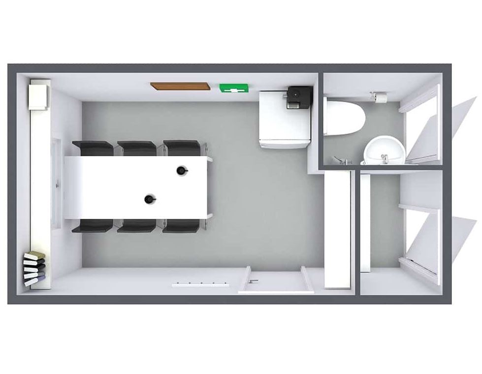 Letthus 6 pers spiserom toalett verktøyrom 3 dør